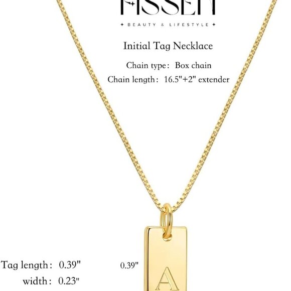 Initial Necklaces for Women 14K Gold Plated Letter Necklace Dainty Gold Name Nec - Picture 2 of 6